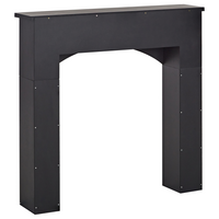 Cornice caminetto in MDF nero decorazione del soggiorno in stile country per soggiorni tradizionali