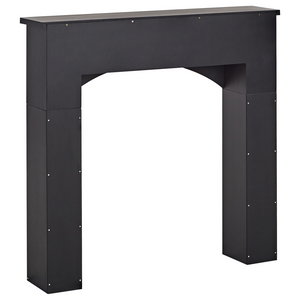 Cornice caminetto in MDF nero decorazione del soggiorno in stile country per soggiorni tradizionali