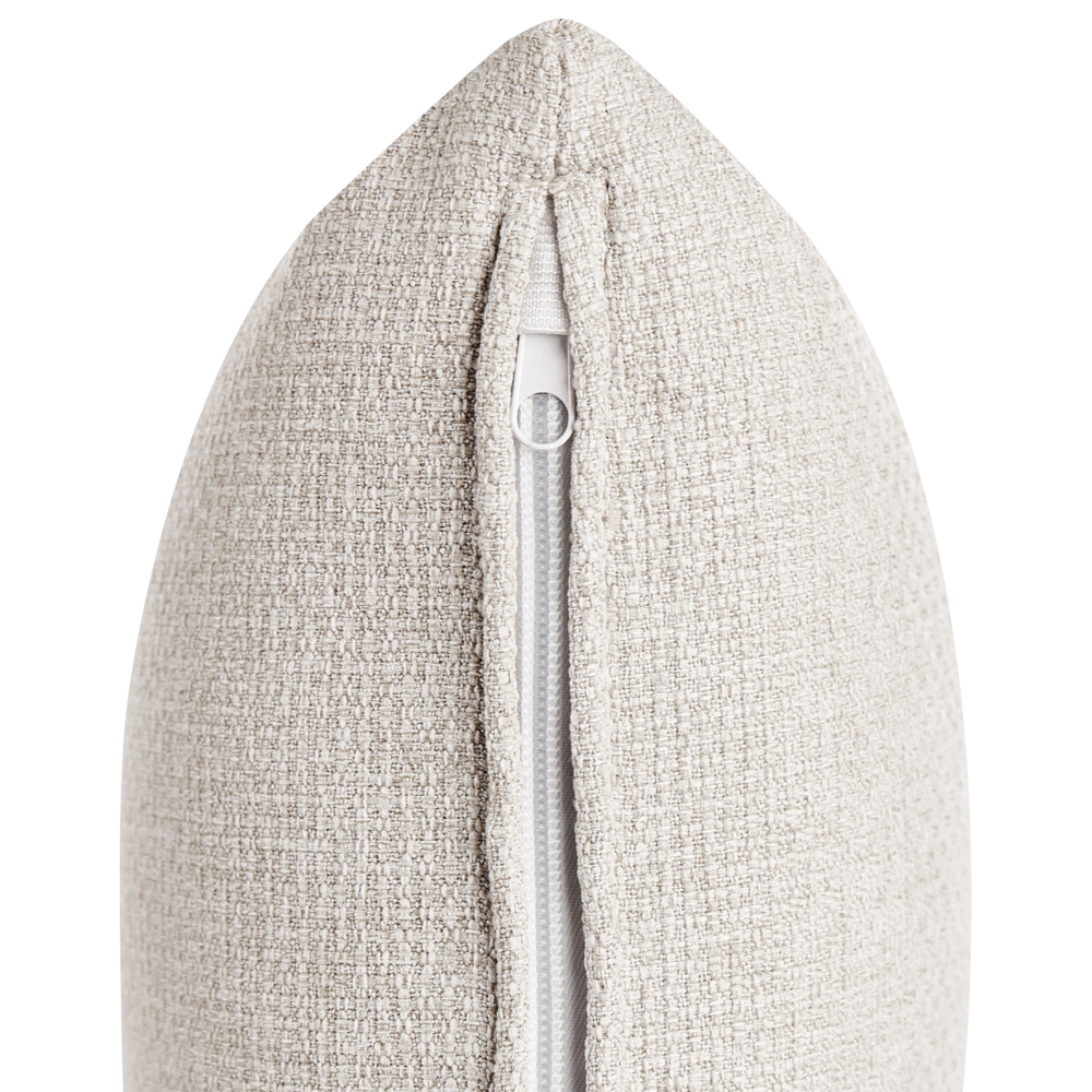 Divano moderno modulare a 2 posti imbottito tessuto poliestere beige chiaro con schienale imbottito stile moderno classico