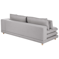 Divano moderno modulare a 2 posti imbottito tessuto poliestere grigio chiaro con schienale imbottito stile moderno classico