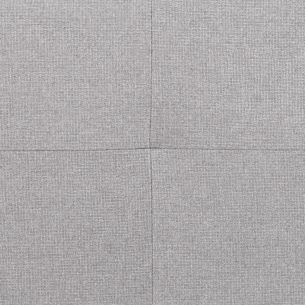 Pouf imbottito in tessuto di poliestere con cuscino grigio stile moderno