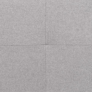 Pouf imbottito in tessuto di poliestere con cuscino grigio stile moderno