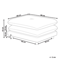 Pouf imbottito in tessuto di poliestere con cuscino grigio stile moderno