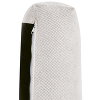 Divano a 3 posti in tessuto bianco sporco con gambe nere stile retro imbottito