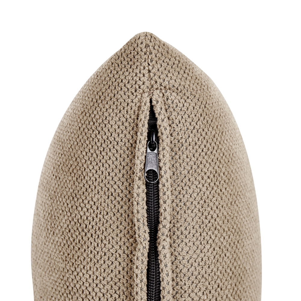 Divano a 3 posti in tessuto marrone chiaro con gambe nere stile retro imbottito