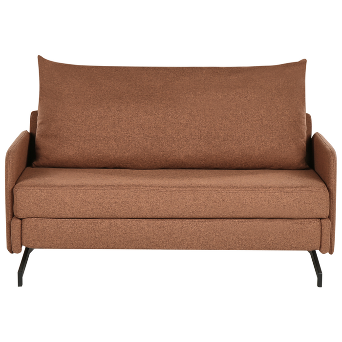 Divano letto rivestito in tessuto rosso 2 posti soggiorno moderno