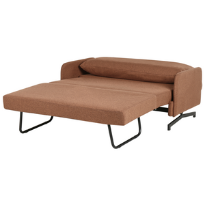 Divano letto rivestito in tessuto rosso 2 posti soggiorno moderno