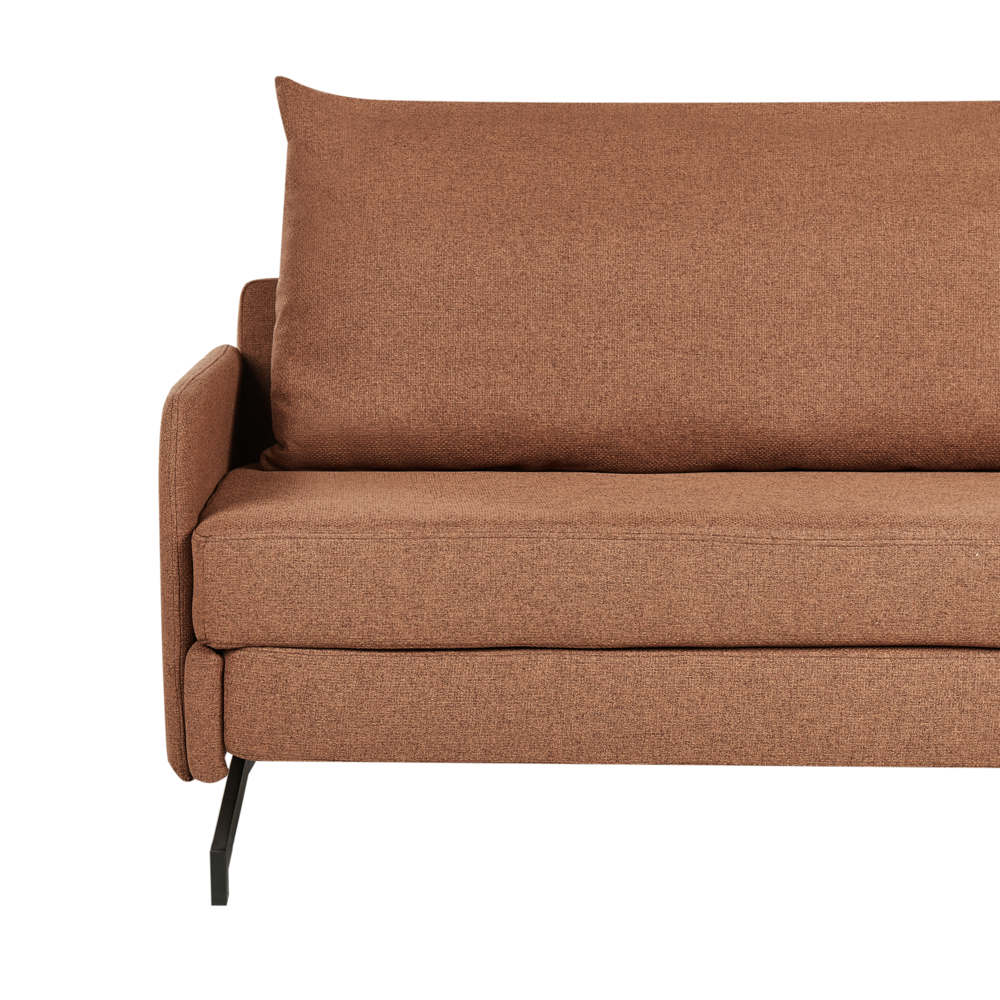 Divano letto rivestito in tessuto rosso 2 posti soggiorno moderno