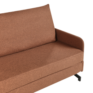 Divano letto rivestito in tessuto rosso 2 posti soggiorno moderno