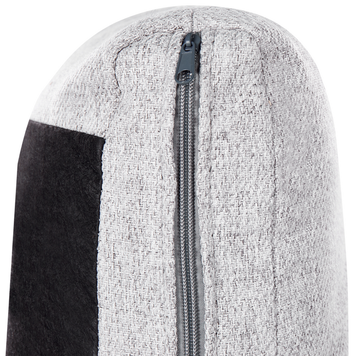 Divano a 3 posti in tessuto grigio chiaro con schienale imbottito elegante moderno minimalista