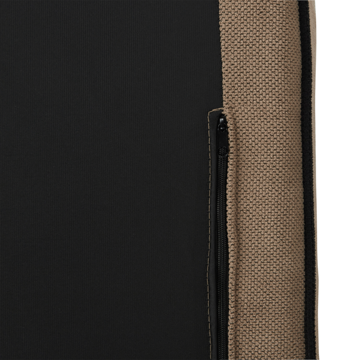 Divano 3 posti angolare regolabile lato sinistro in tessuto marrone chiaro stile moderno design classico