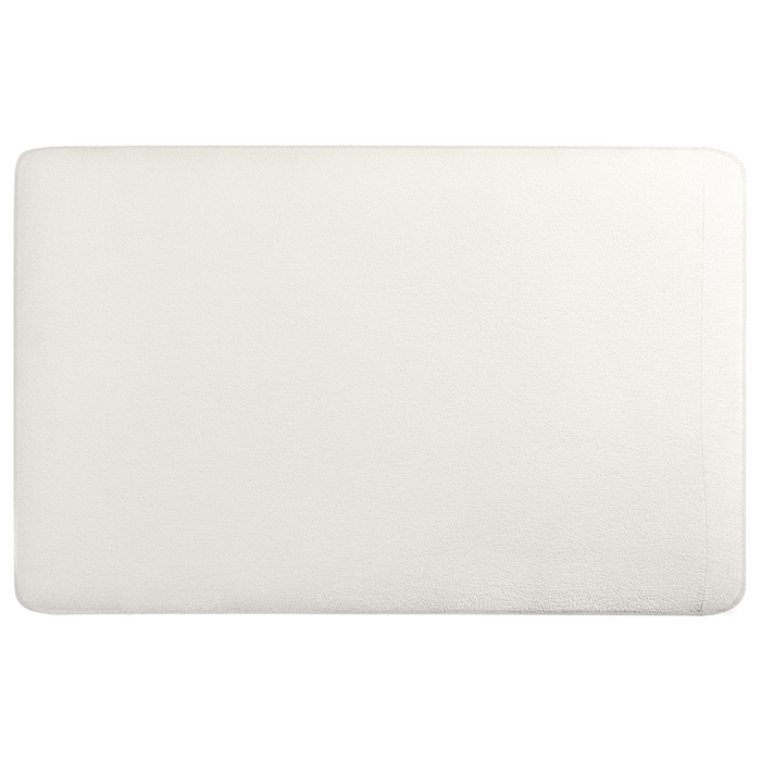 Divano angolare destro Bianco sporco Boucle Gambe in metallo Schienale a cuscino Cuscini sparsi Design moderno