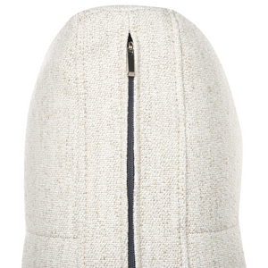 Divano a 2 posti in tessuto Beige chiaro Soggiorno in stile moderno Gambe in legno scuro