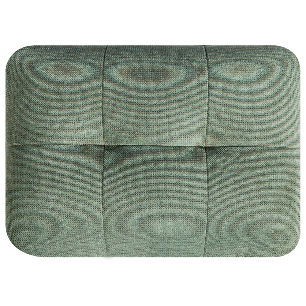 Divano a 2 posti in tessuto Verde Soggiorno in stile moderno Gambe in legno scuro