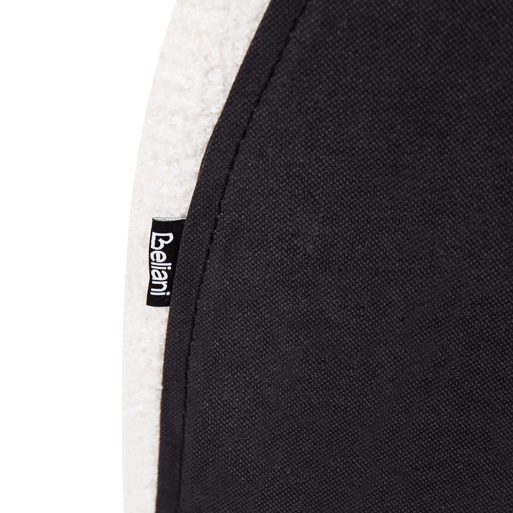 Letto contenitore matrimoniale imbottito tessuto bianco sporco retrò minimalista 140 x 200