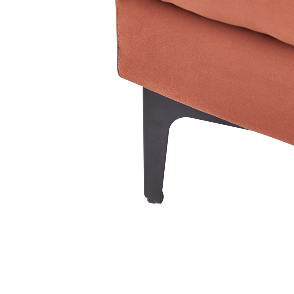 Ottomana in tessuto di velluto rosso 80 x 88 x 41 cm Poggiapiedi Divano