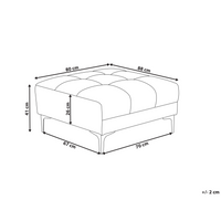 Ottomana in tessuto di velluto rosso 80 x 88 x 41 cm Poggiapiedi Divano
