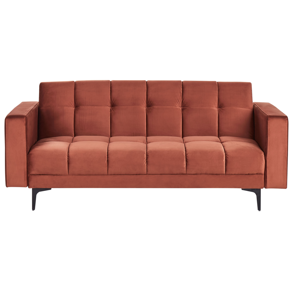 Divano in velluto rosso Rivestimento in tessuto Schienale reclinabile 3 posizioni