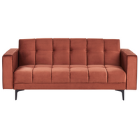 Divano in velluto rosso Rivestimento in tessuto Schienale reclinabile 3 posizioni