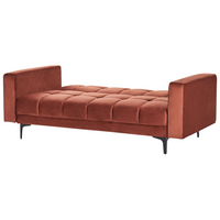 Divano in velluto rosso Rivestimento in tessuto Schienale reclinabile 3 posizioni