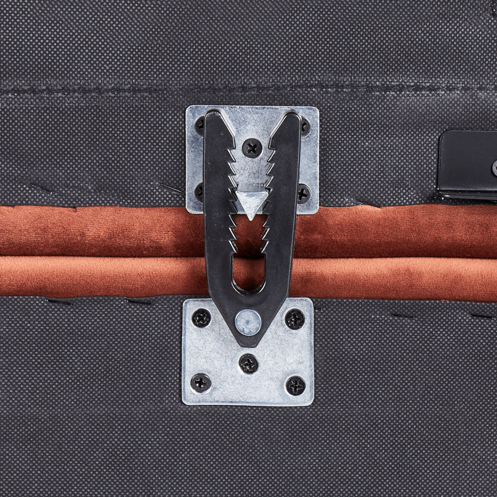 Divano 6 posti a U Rivestimento in tessuto velluto rosso Schienale reclinabile 3 posizioni Click-Clack