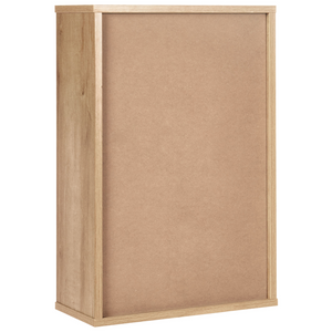 Armadietto da bagno in particelle di legno chiaro Rattan intrecciato 40 x 60 cm Boho Design