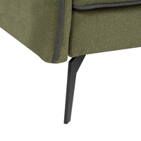 Divano 3 posti angolare regolabile lato destro in tessuto verde stile moderno design classico