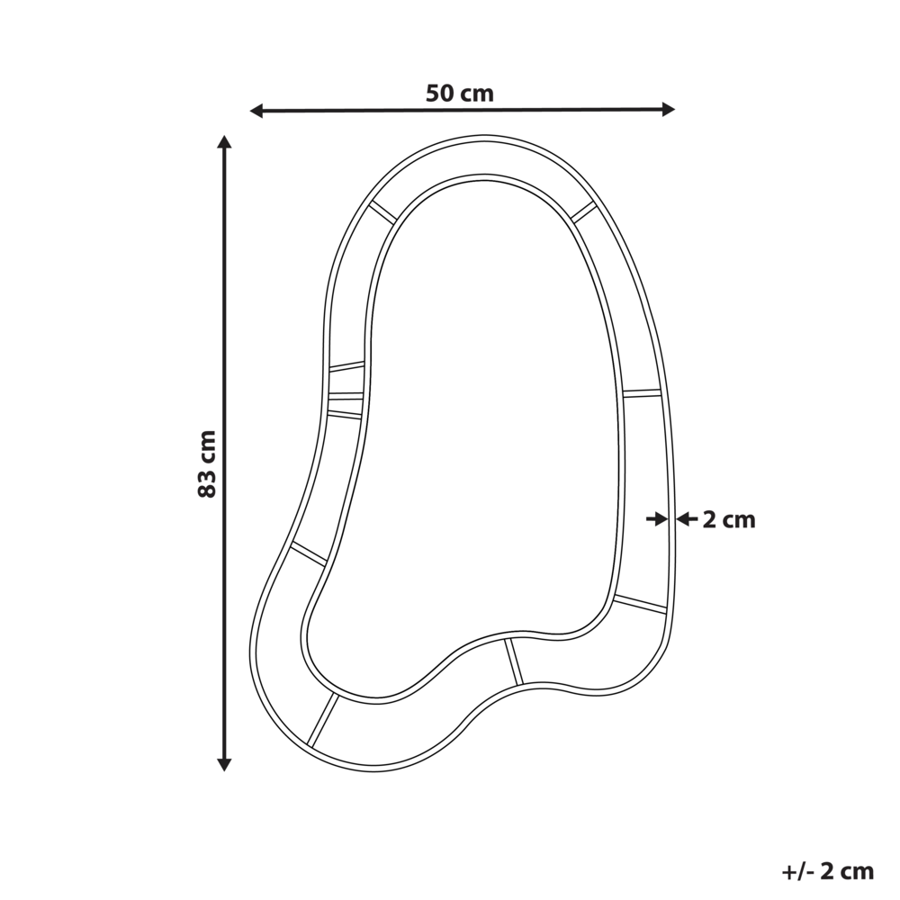 Specchio da parete di forma irregolare e rotonda in vetro viola stile moderno
