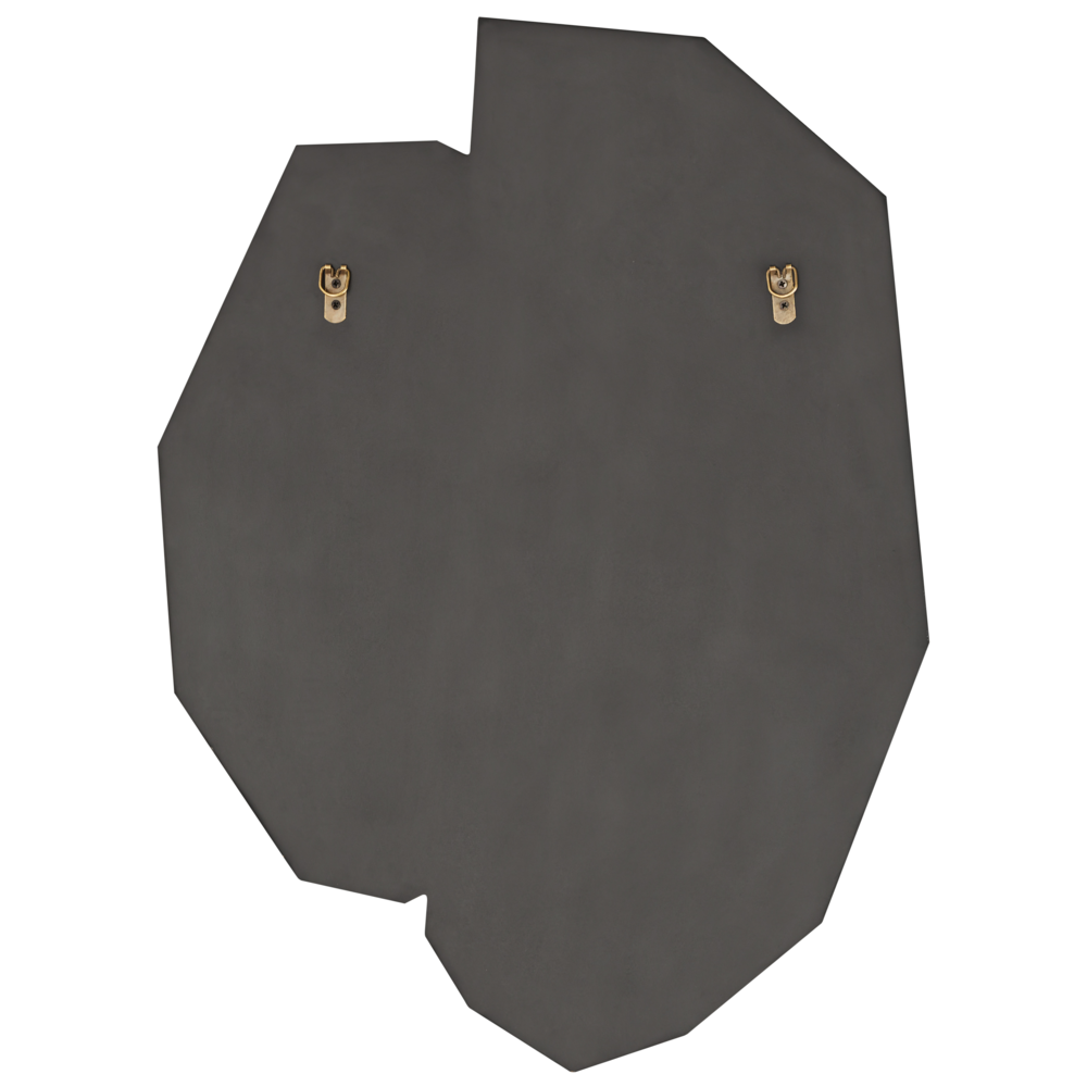 Specchio da parete di forma irregolare in vetro e MDF rosa dorato stile moderno