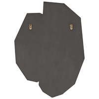 Specchio da parete di forma irregolare in vetro e MDF rosa dorato stile moderno