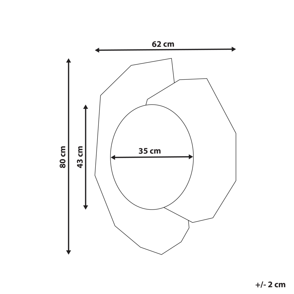 Specchio da parete di forma irregolare in vetro e MDF rosa dorato stile moderno