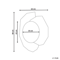 Specchio da parete di forma irregolare in vetro e MDF rosa dorato stile moderno