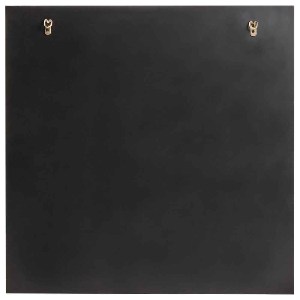 Specchio da parete di forma quadrata con ganci in vetro e MDF argento 80 x 80 cm stile moderno