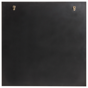 Specchio da parete di forma quadrata con ganci in vetro e MDF argento 80 x 80 cm stile moderno