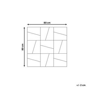 Specchio da parete di forma quadrata con ganci in vetro e MDF argento 80 x 80 cm stile moderno