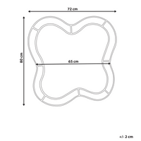 Specchio da parete di forma irregolare in vetro e MDF rosa stile moderno