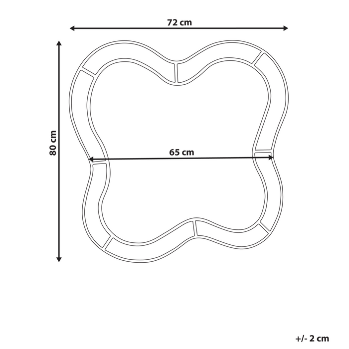 Specchio da parete di forma irregolare in vetro e MDF rosa stile moderno