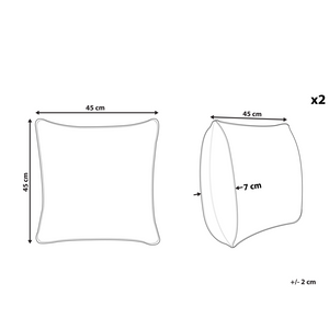 Set di 2 cuscini in poliestere viola 45 x 45 cm sfoderabili Accessori per la casa Soggiorno