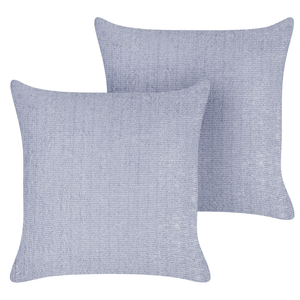 Set di 2 cuscini in poliestere viola 45 x 45 cm sfoderabili Accessori per la casa Soggiorno