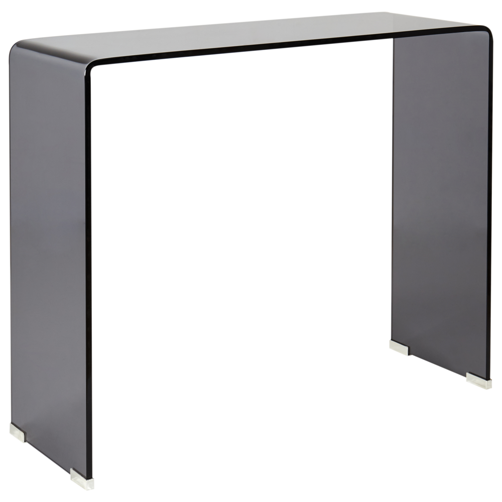 Tavolino  consolle in vetro temperato nero Rettangolare stile Minimalista