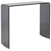 Tavolino  consolle in vetro temperato nero Rettangolare stile Minimalista