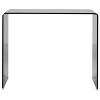 Tavolino  consolle in vetro temperato nero Rettangolare stile Minimalista