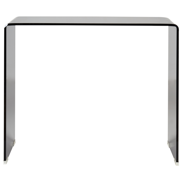 Tavolino  consolle in vetro temperato nero Rettangolare stile Minimalista