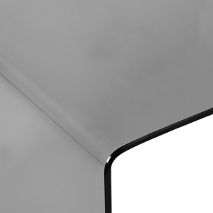 Tavolino  consolle in vetro temperato nero Rettangolare stile Minimalista