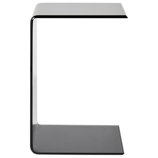 Tavolino in Vetro trasparente nero 40 x 40 cm in stile minimalista soggiorno cucina