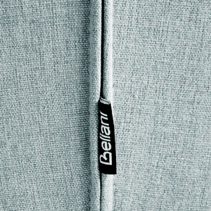 Set di 2 sedie da pranzo in poliestere azzurro Rivestimenti in metallo nero Gambe senza braccioli Schienale curvo Design moderno e contemporaneo