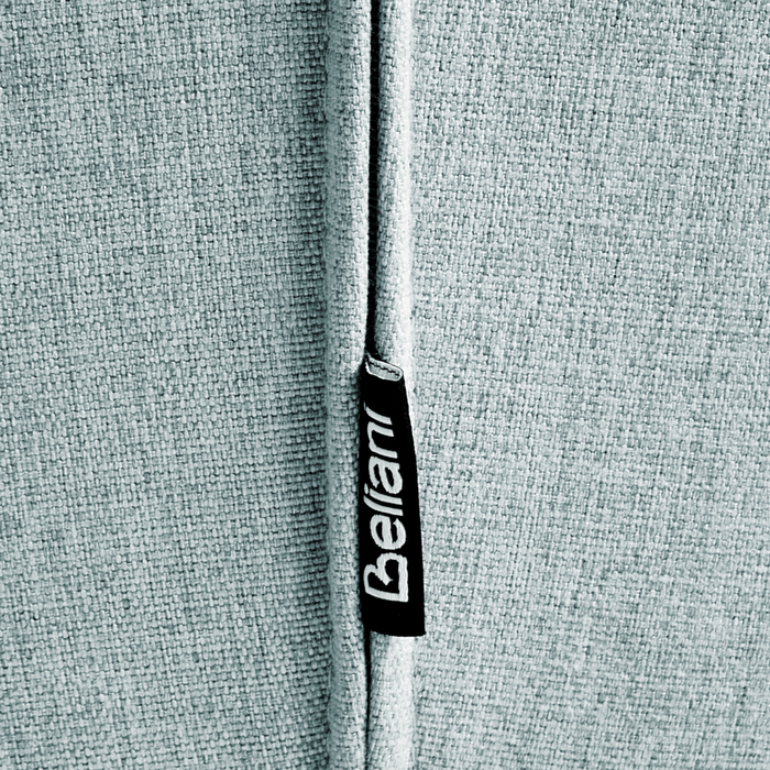 Set di 2 sedie da pranzo in poliestere azzurro Rivestimenti in metallo nero Gambe senza braccioli Schienale curvo Design moderno e contemporaneo