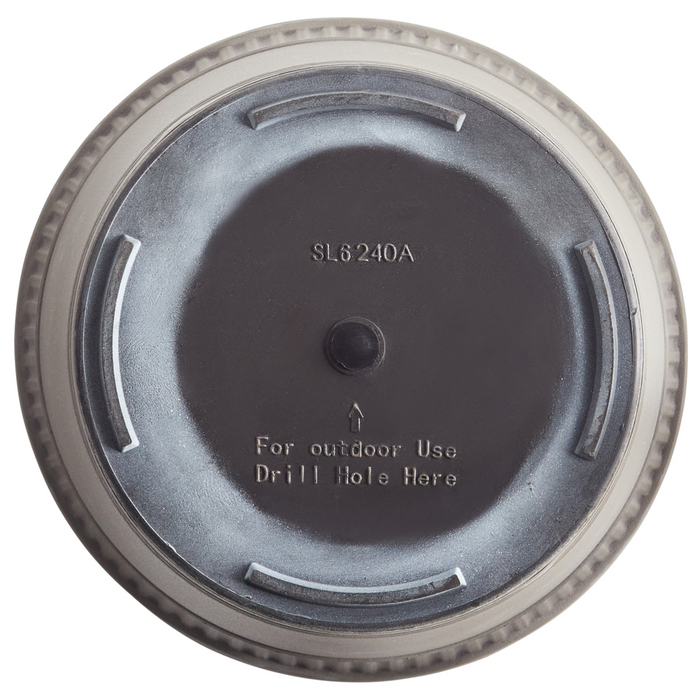 Vaso da fiori rotondo in poliresina grigio ⌀ 44 cm per uso interno ed esterno