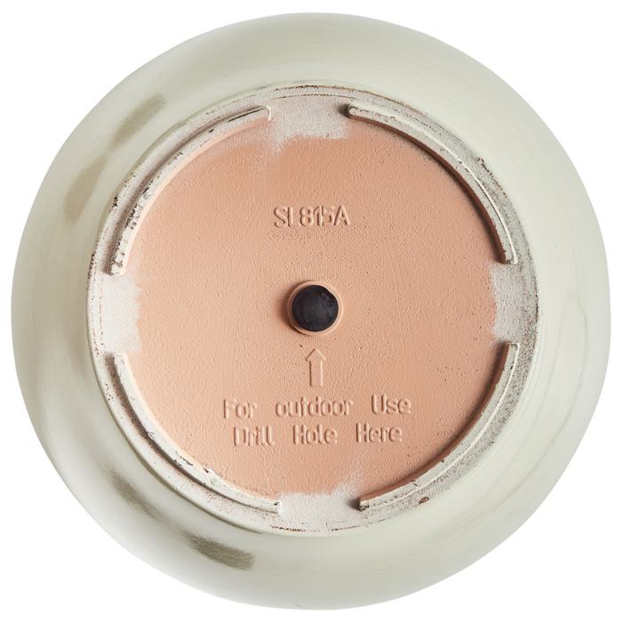 Vaso per piante Solido Beige Chiaro Pietra Miscela Poliresina Opaco Resistente all'esterno Rotondo ⌀ 49 cm