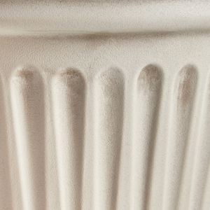 Vaso da fiori in poliresina beige chiaro ⌀ 43 cm Rotondo Finitura smaltata Uso interno ed esterno